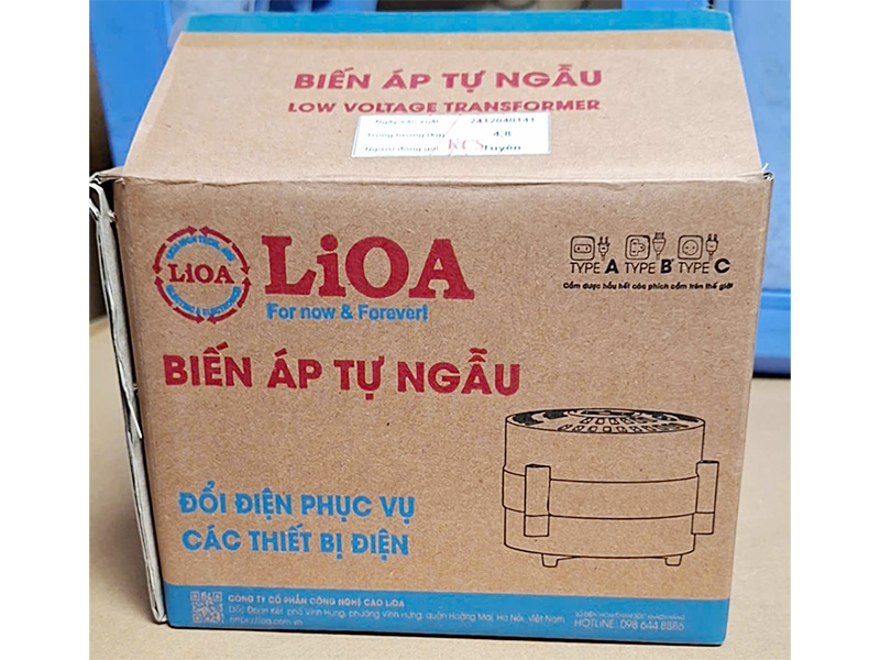 Biến áp đổi nguồn hạ áp LiOA DN015 1,5kVA