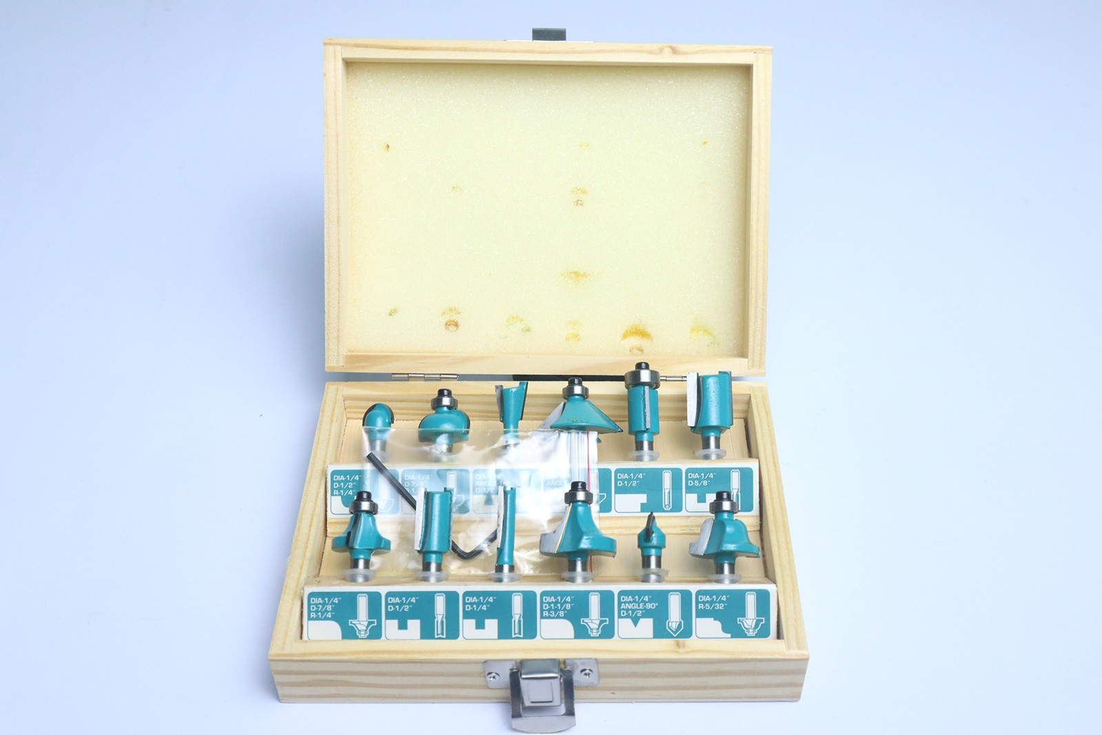 Bộ 12 mũi phay gỗ Total TACSR0104121 chuôi 1/4 inch (6,35 mm)