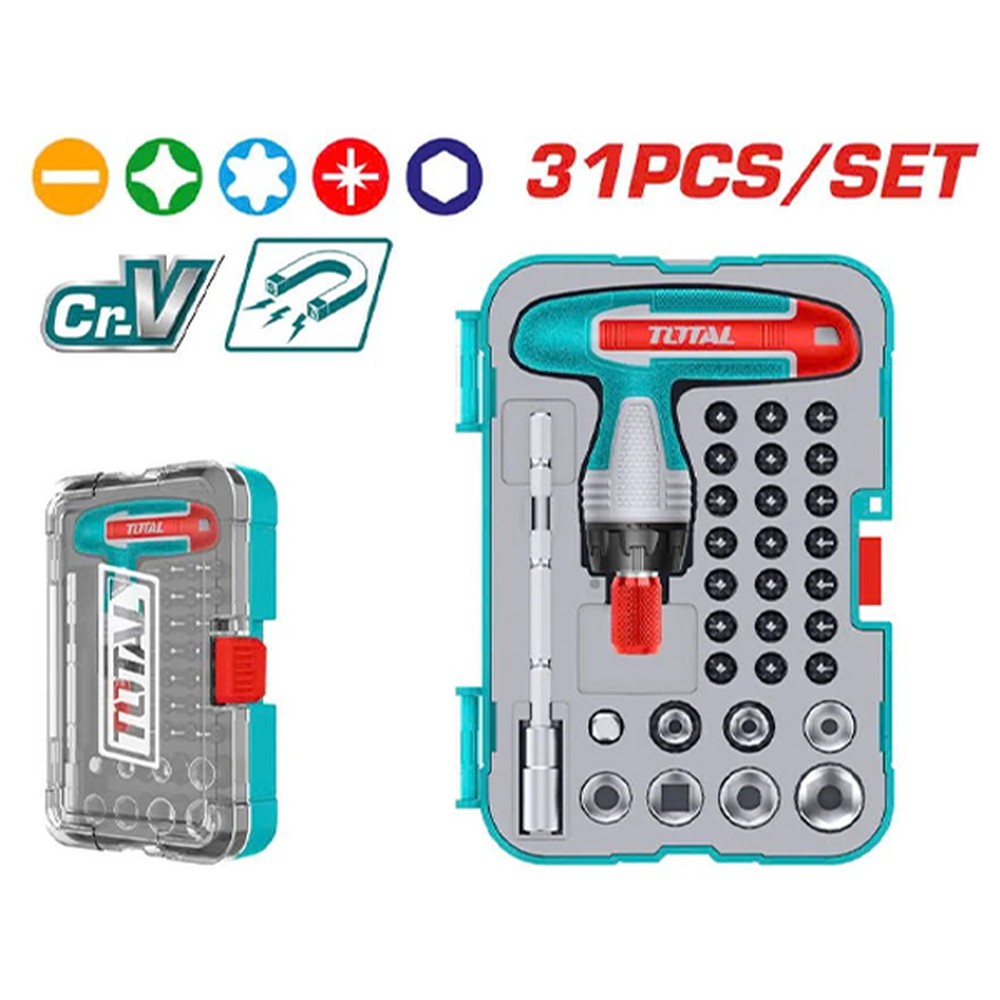 Bộ 31 chi tiết tua vít Total TACSD30316