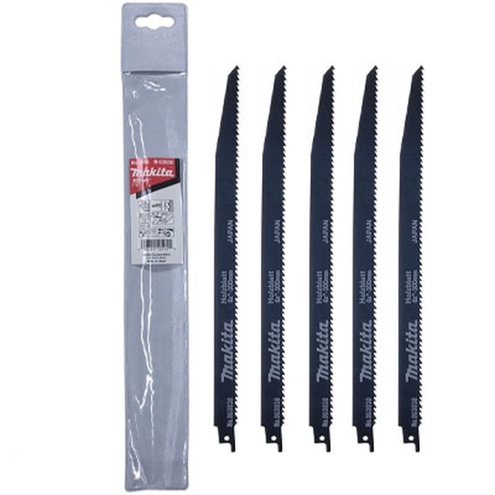 Bộ 5 lưỡi cưa kiếm cắt gỗ Makita B-03030 dài 300 mm