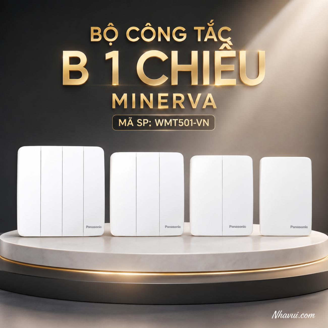 Bộ công tắc B 1 chiều Minerva Panasonic PLS WMT501-VN