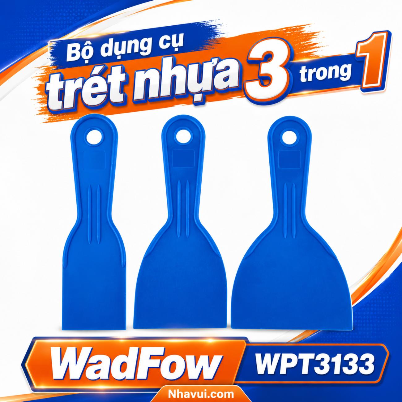 Bộ dụng cụ trét nhựa 3 trong 1 WadFow WPT3133