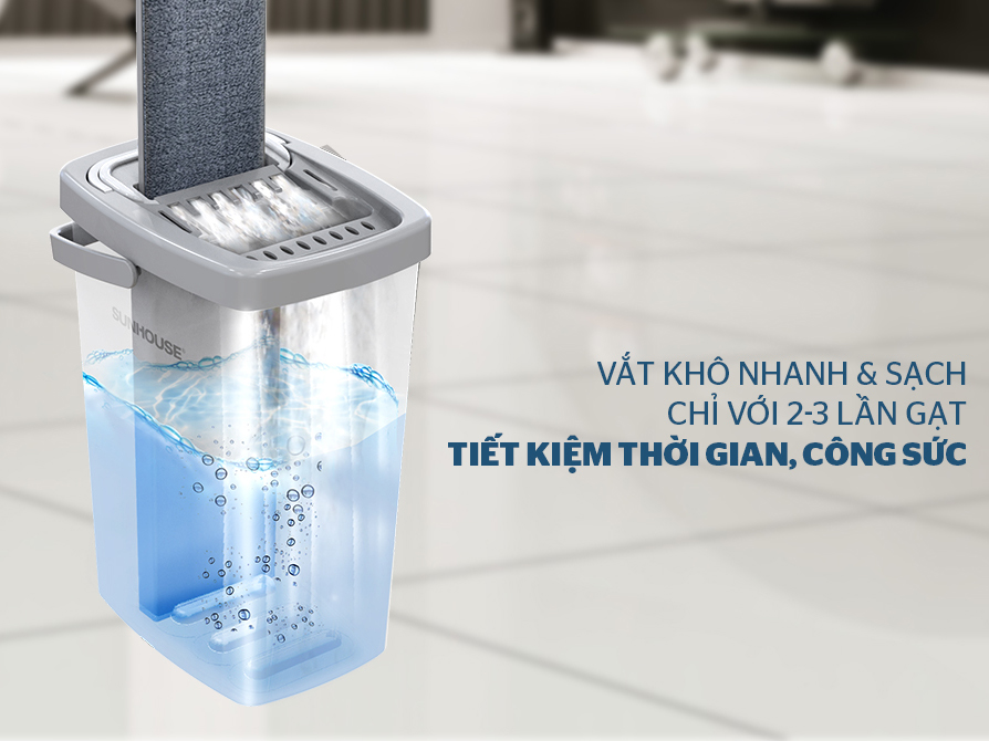 Bộ lau nhà đa năng Space Saving Sunhouse KS-CL3211PW