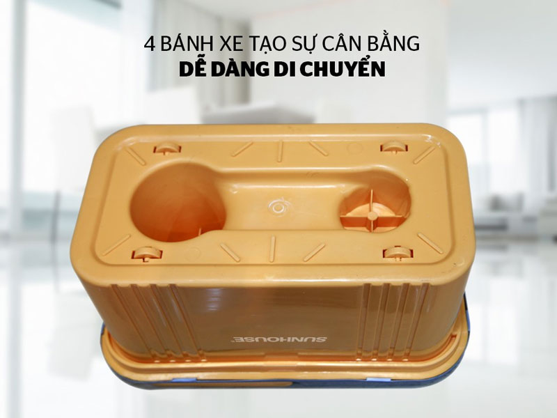 Bộ lau nhà xoay 360 độ Sunhouse KS-CL350PO