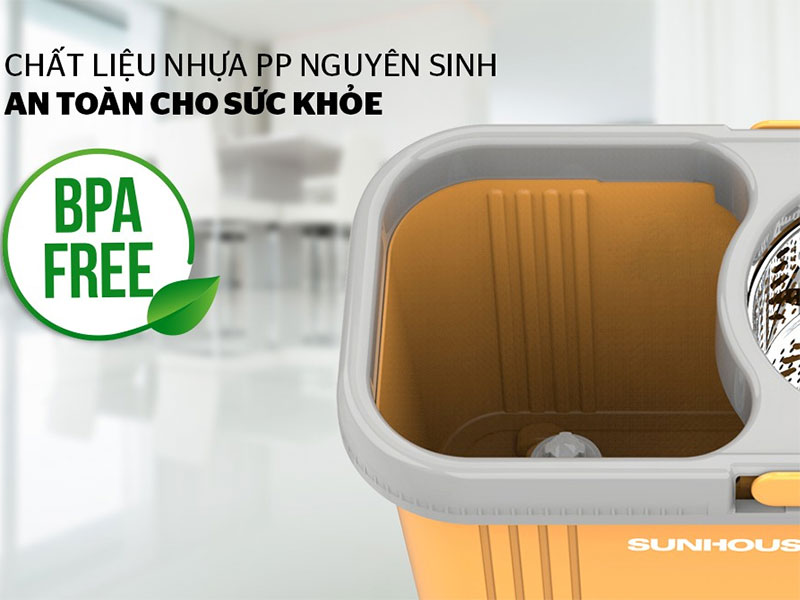 Bộ lau nhà xoay 360 độ Sunhouse KS-CL350PO
