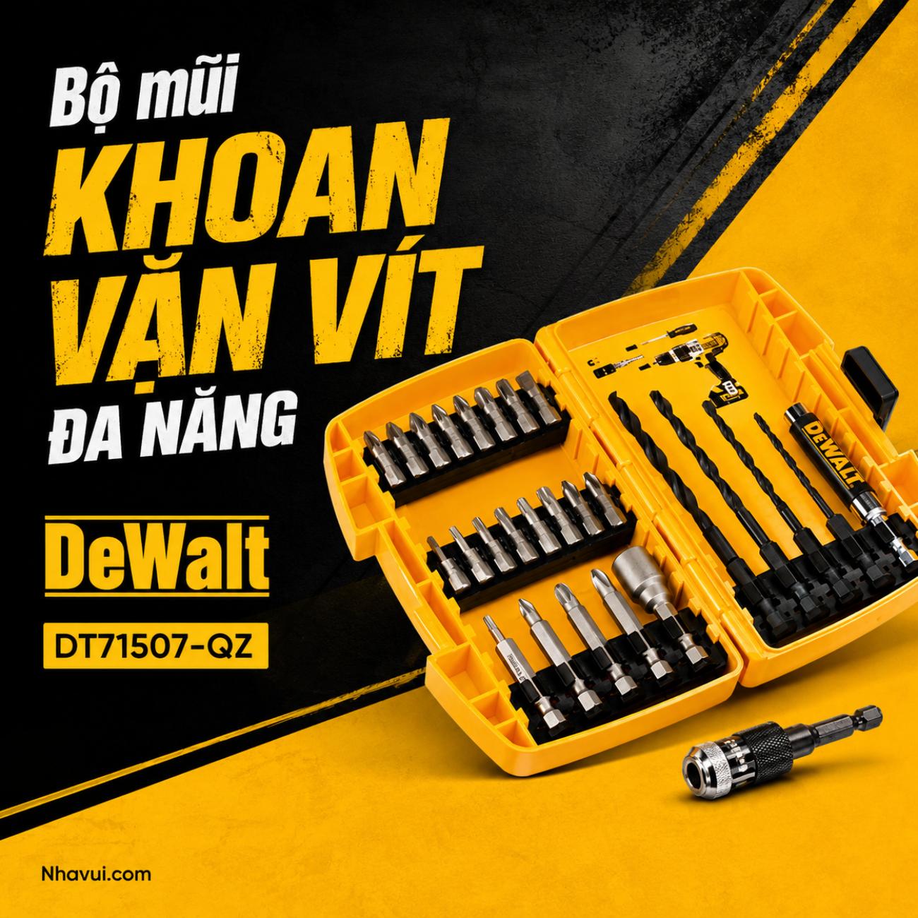 Bộ mũi khoan vặn vít đa năng DeWalt DT71507-QZ