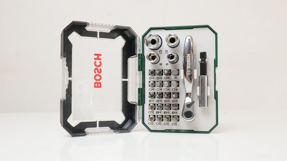 Bộ mũi vít và đầu tuýp Bosch 2607017322 26 chi tiết kèm tay vặn