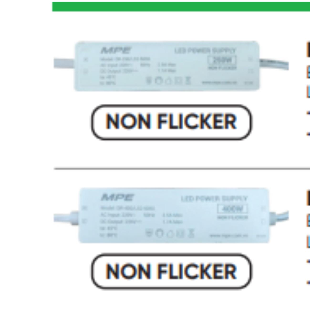 Bộ nguồn LED dây MPE LS2 5050 Non Flicker Bộ nguồn LED dây MPE LS2 5050 Non Flicker 250W/400W