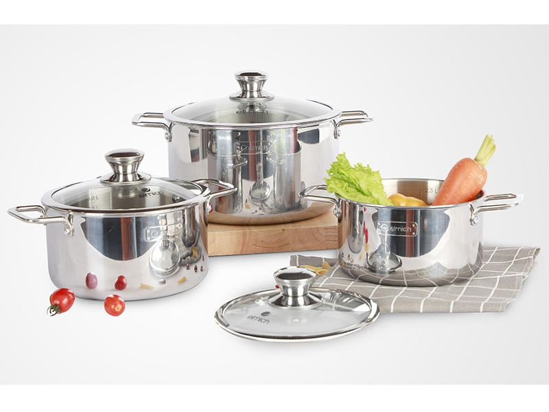Bộ nồi inox 3 lớp đáy liền Elmich Trimax Classic 2105OL