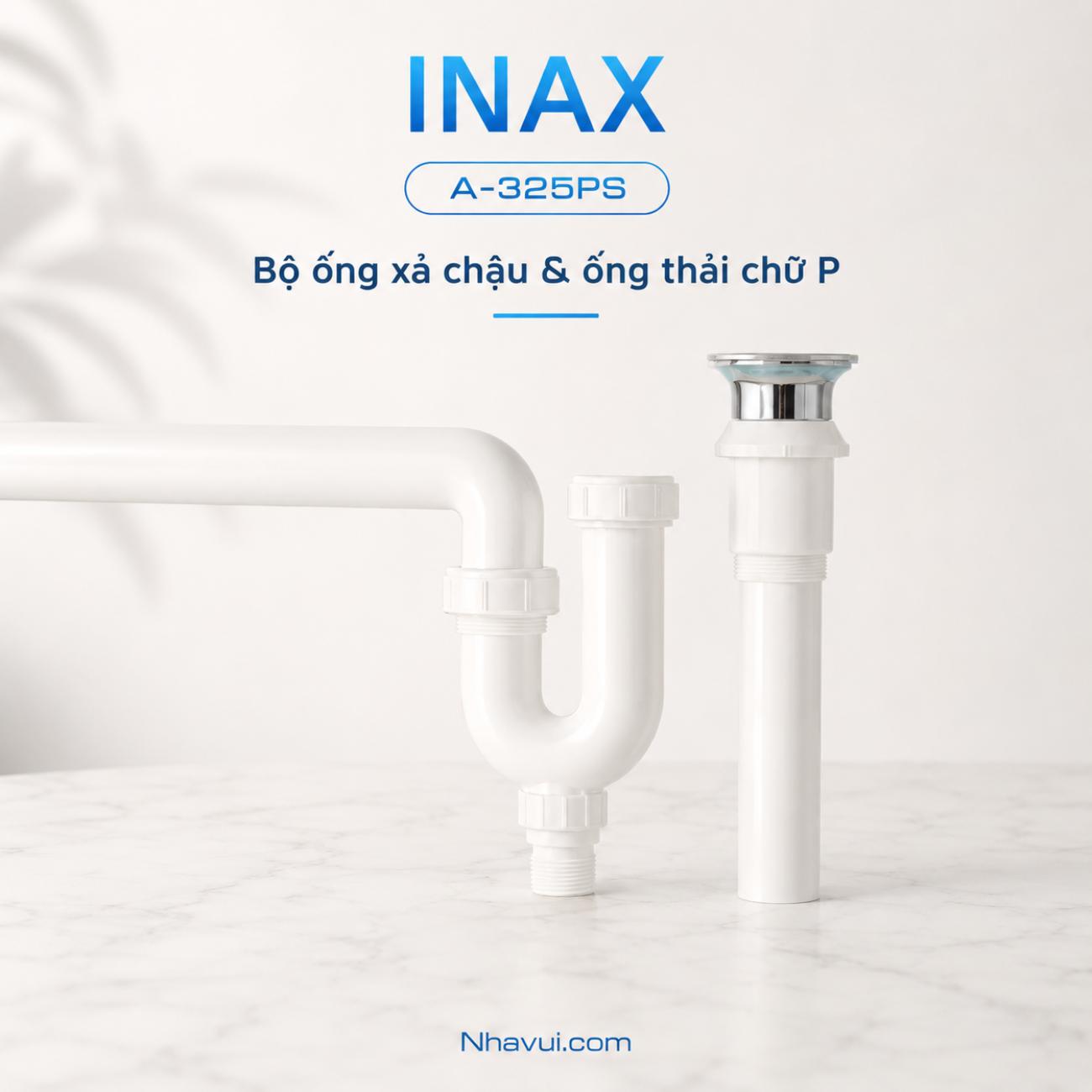 Bộ ống xả chậu và ống thải chữ P INAX A-325PS