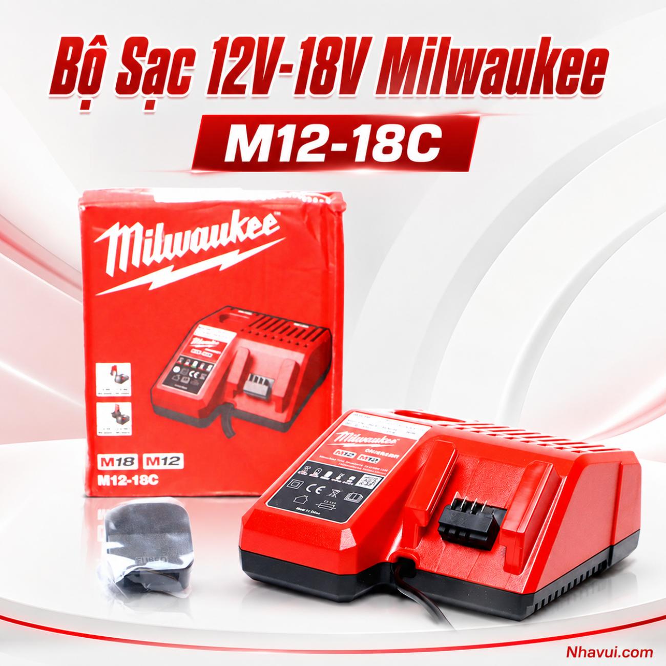 Bộ Sạc 12V-18V Milwaukee M12-18C