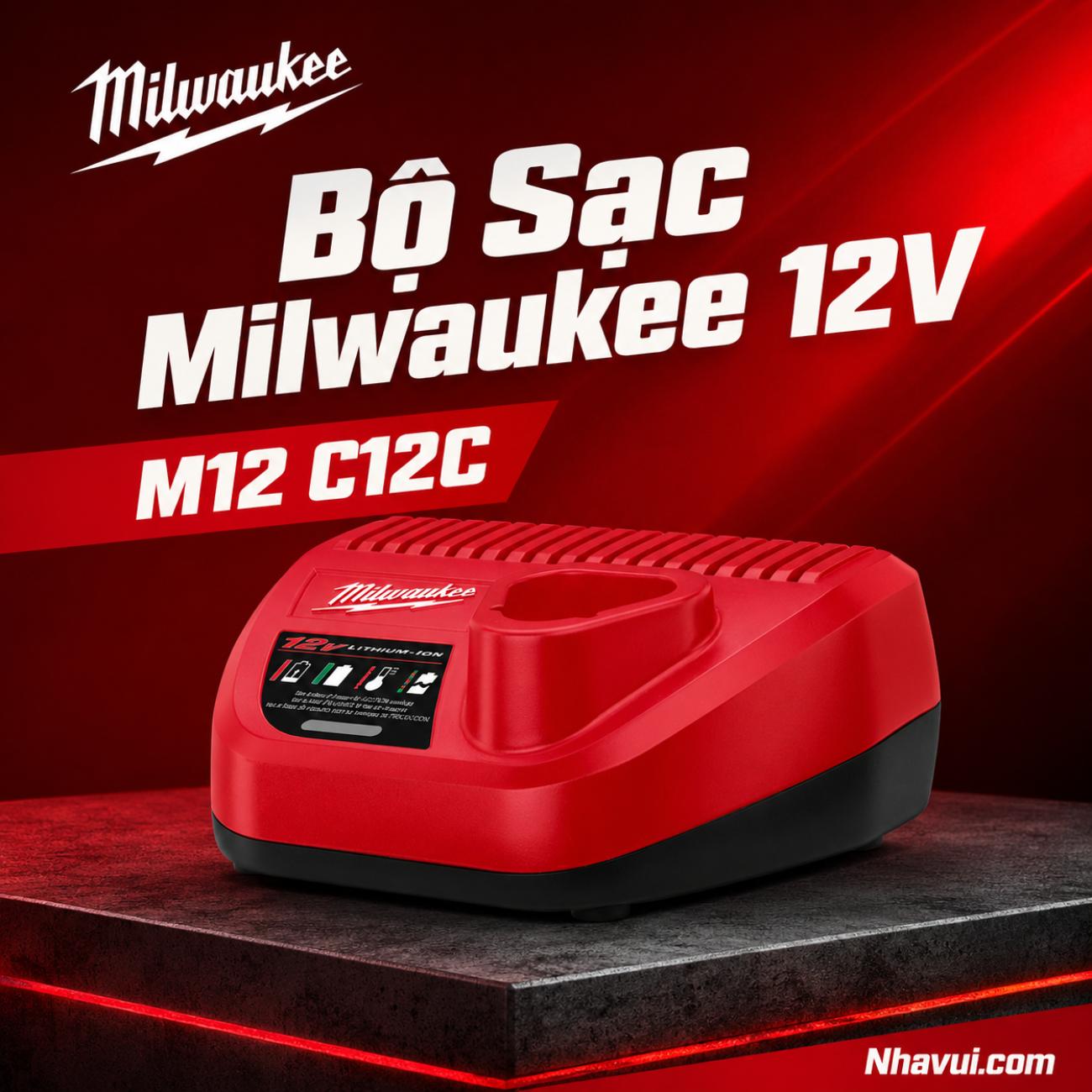 Bộ sạc pin Milwaukee 12V M12 C12C