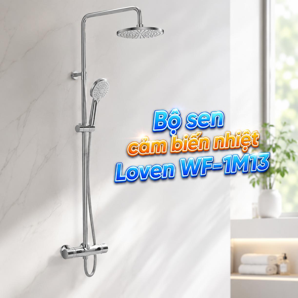 Bộ sen cây phun mưa American Standard Loven WF-1M13 cảm biến nhiệt