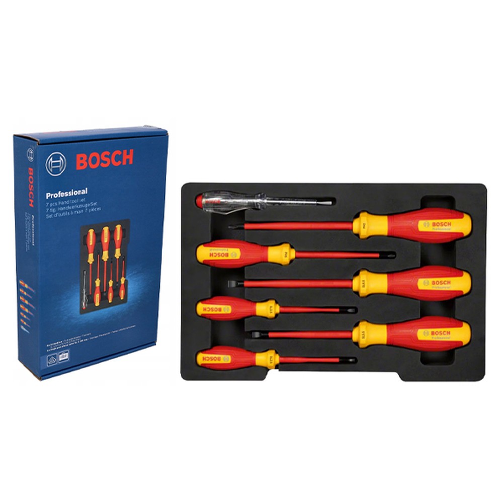 Bộ tua vít cách điện VDE 7 món Bosch 1600A02NF7 đầu SL/PH