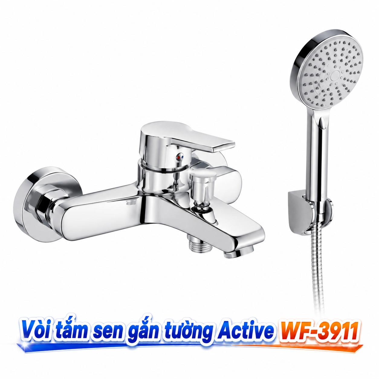 Bộ vòi tắm sen gắn tường American Standard Active WF-3911