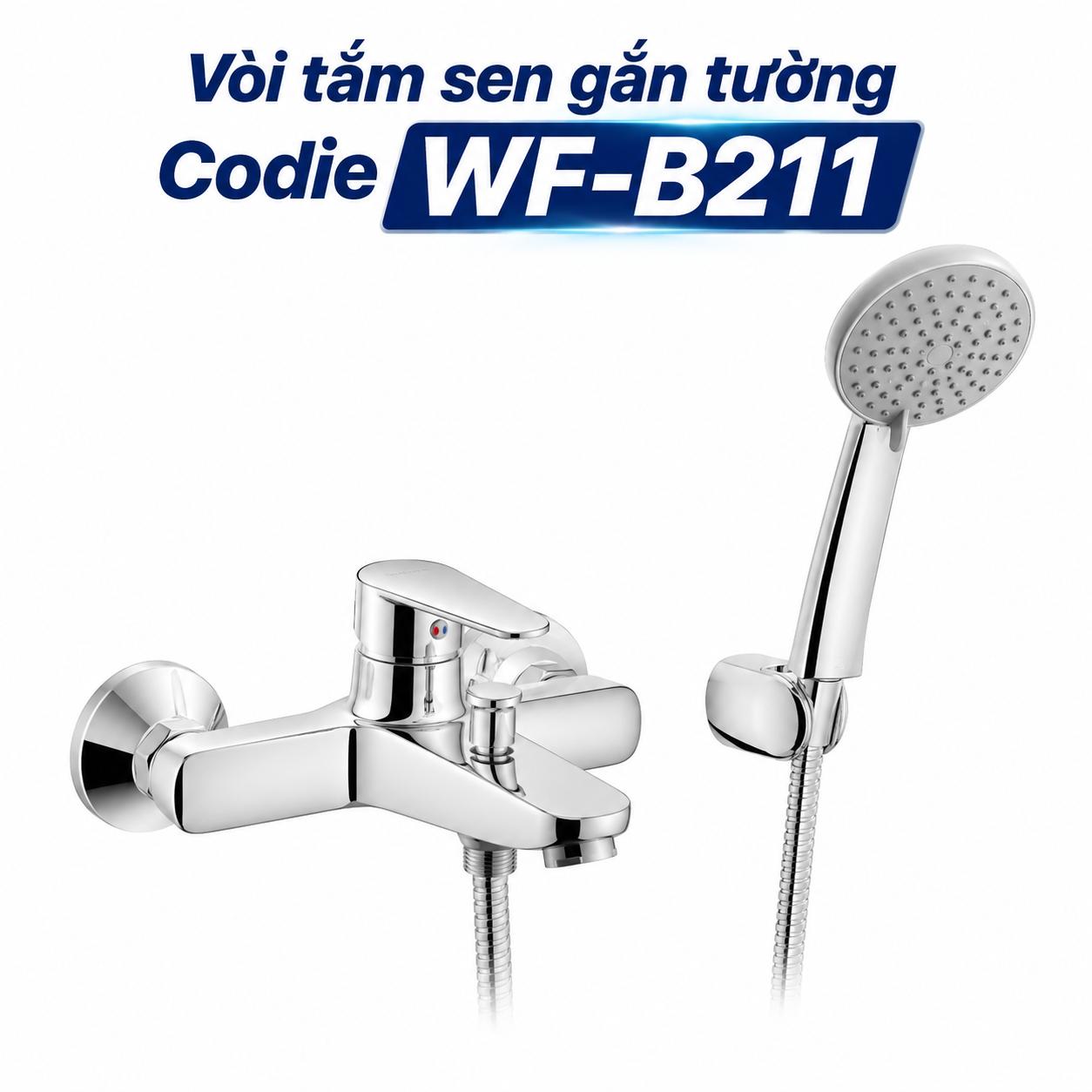 Bộ vòi tắm sen gắn tường American Standard Codie WF-B211