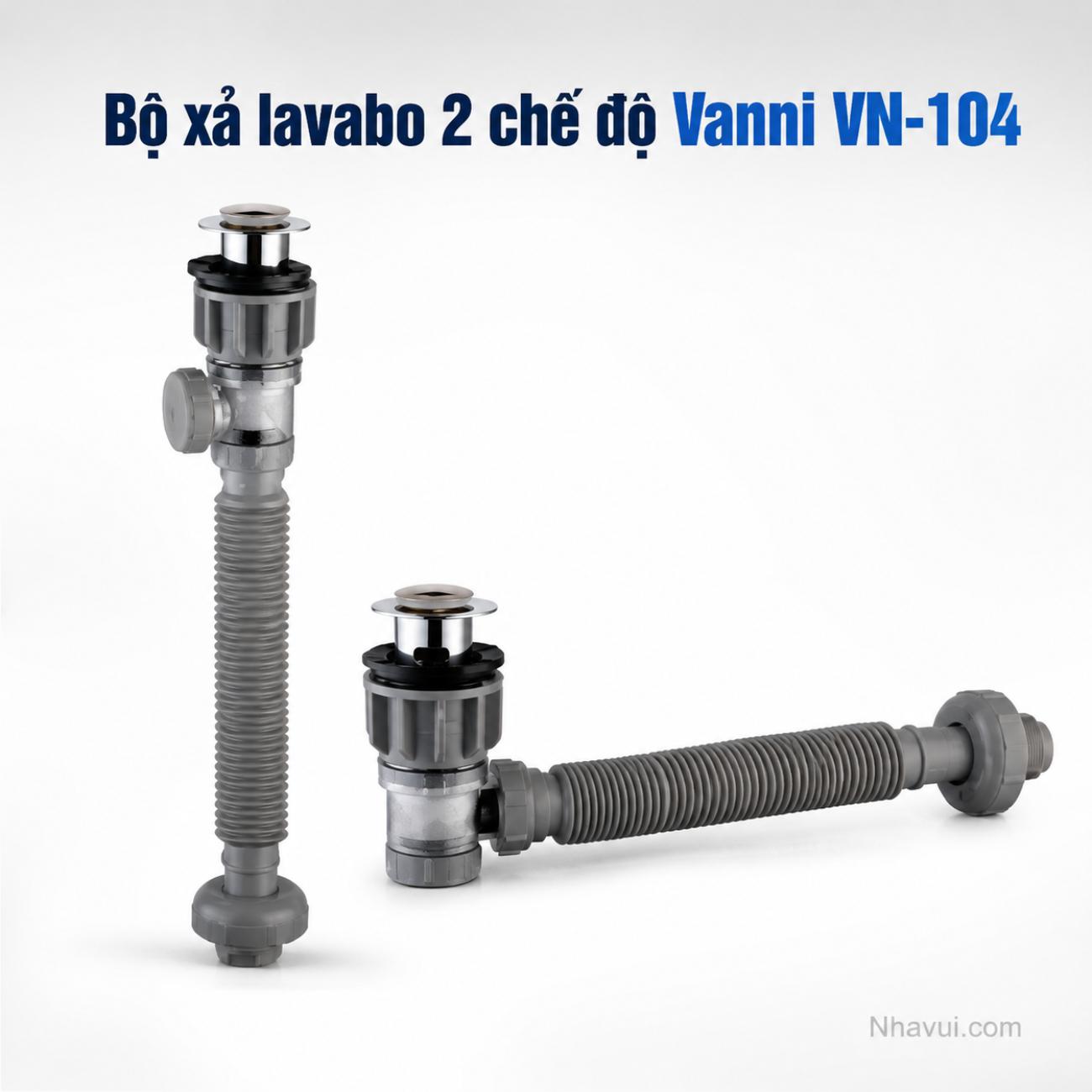 Bộ xả lavabo 2 chế độ Vanni VN-104 nhựa ABS chống hôi