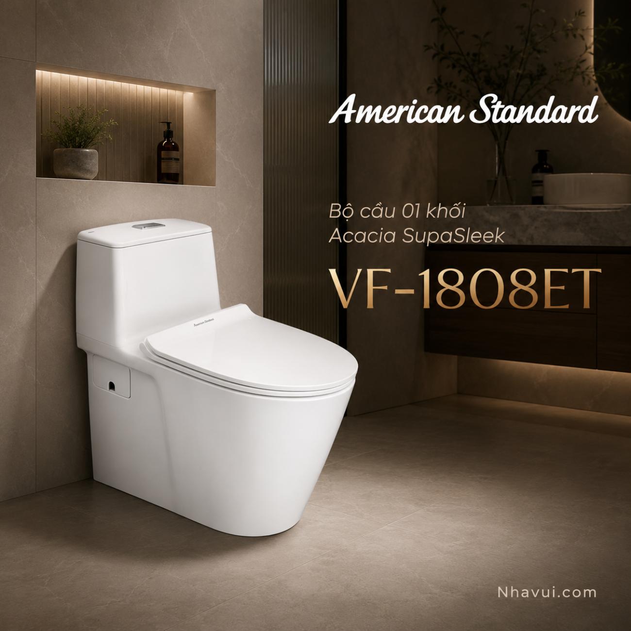 Bồn cầu 1 khối American Standard VF-1808ET Acacia SupaSleek