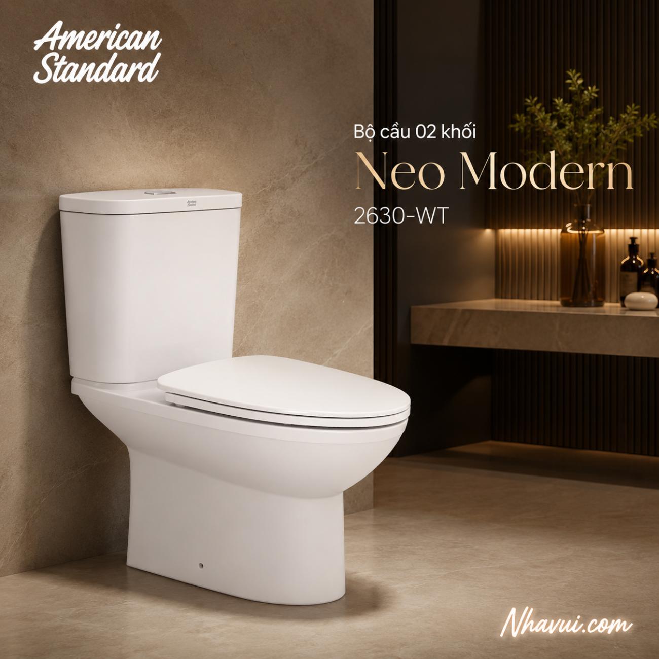 Bồn cầu 2 khối American Standard 2630-WT Neo Modern