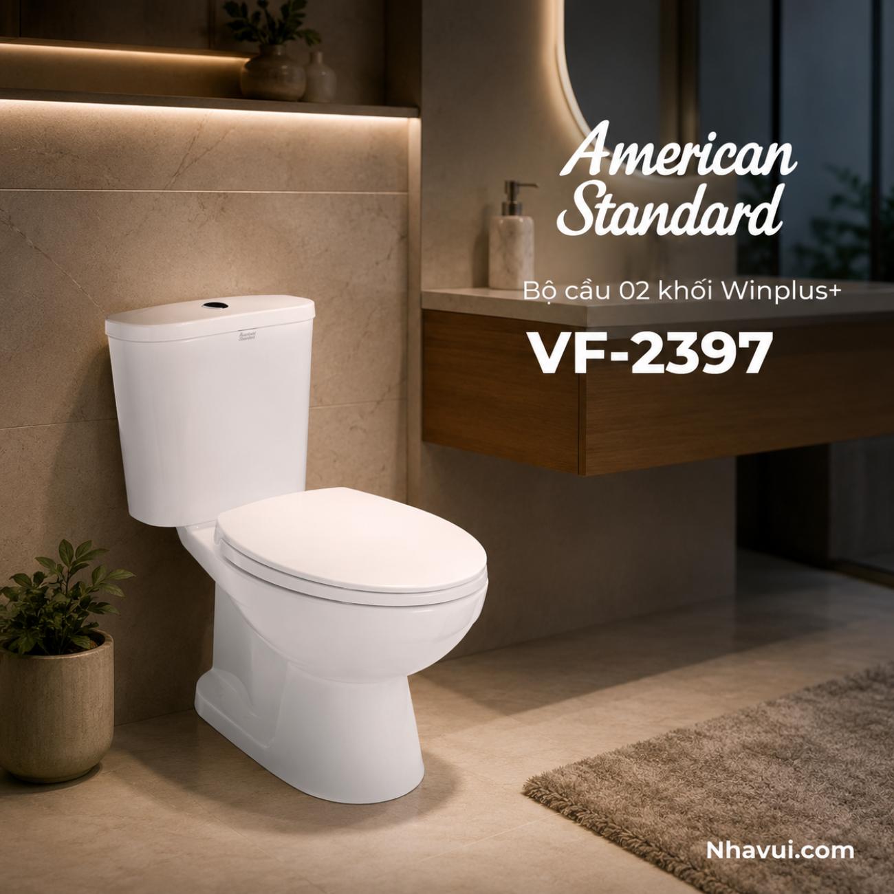 Bồn cầu 2 khối American Standard VF-2397 Winplus+