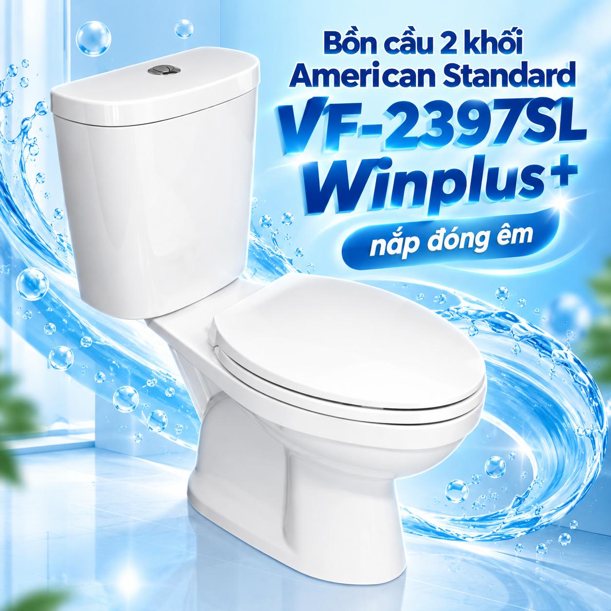 Bồn cầu American Standard VF-2397SL nắp đóng êm