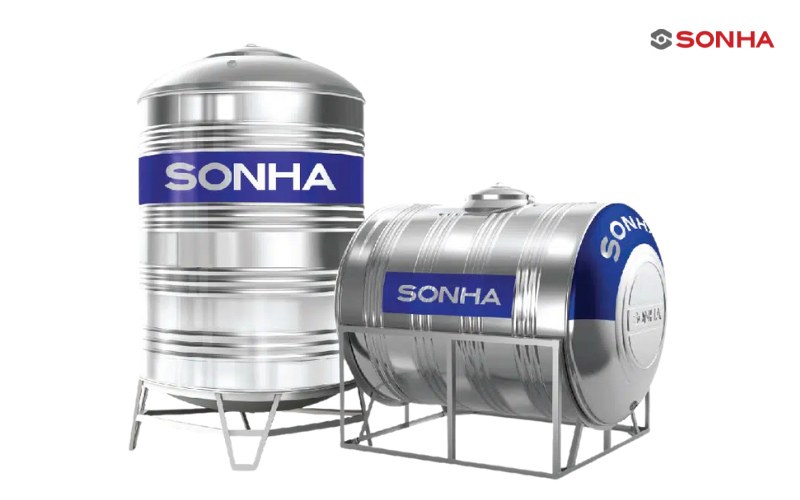 Bồn nước inox Sơn Hà ngang
