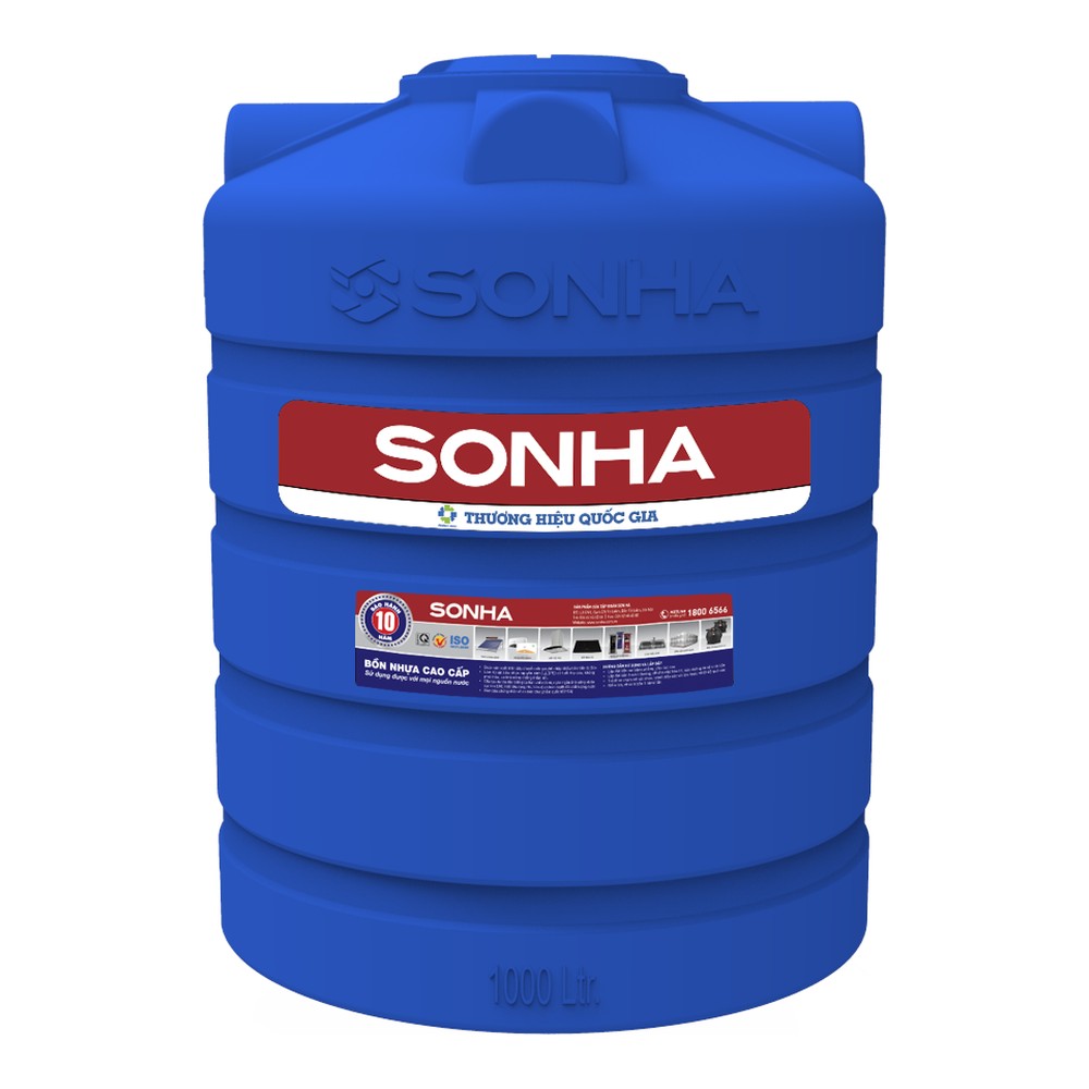 Bồn nước nhựa Sơn Hà đứng chính hãng – 300L, 500L, 700L, 1000L, 1500L, 2000L