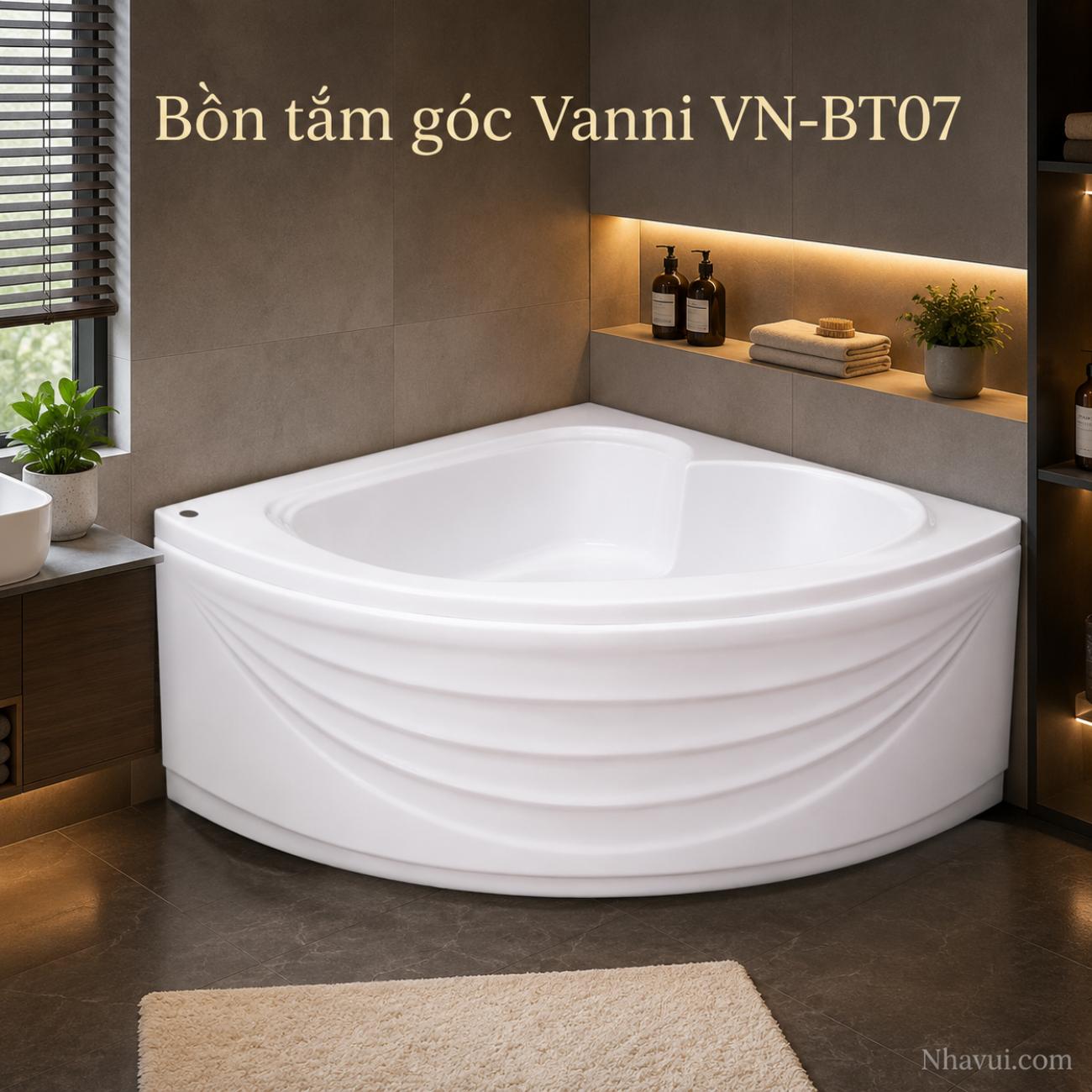 Bồn tắm góc Vanni VN-BT07 1300 x 1300 x 500mm