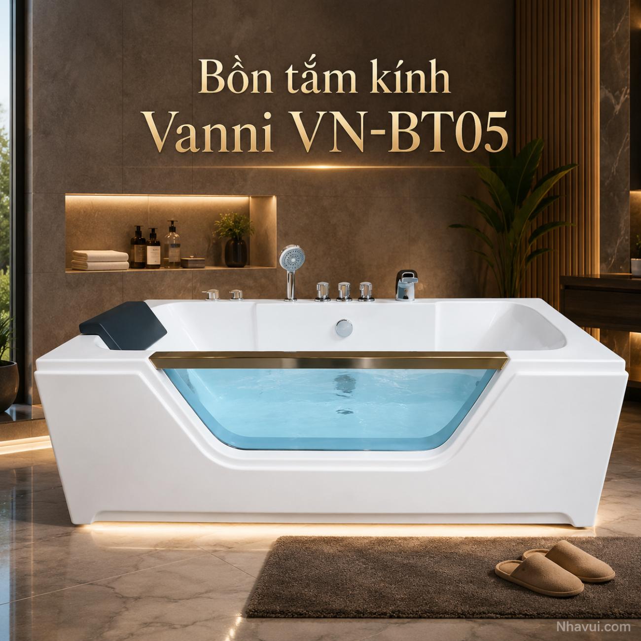 Bồn tắm kính Vanni VN-BT05 1600/1700mm
