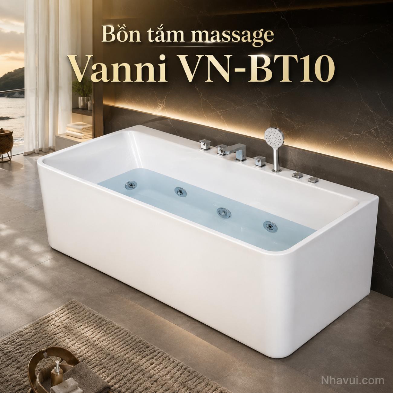 Bồn tắm massage Vanni VN-BT10 1500/1600/1700mm