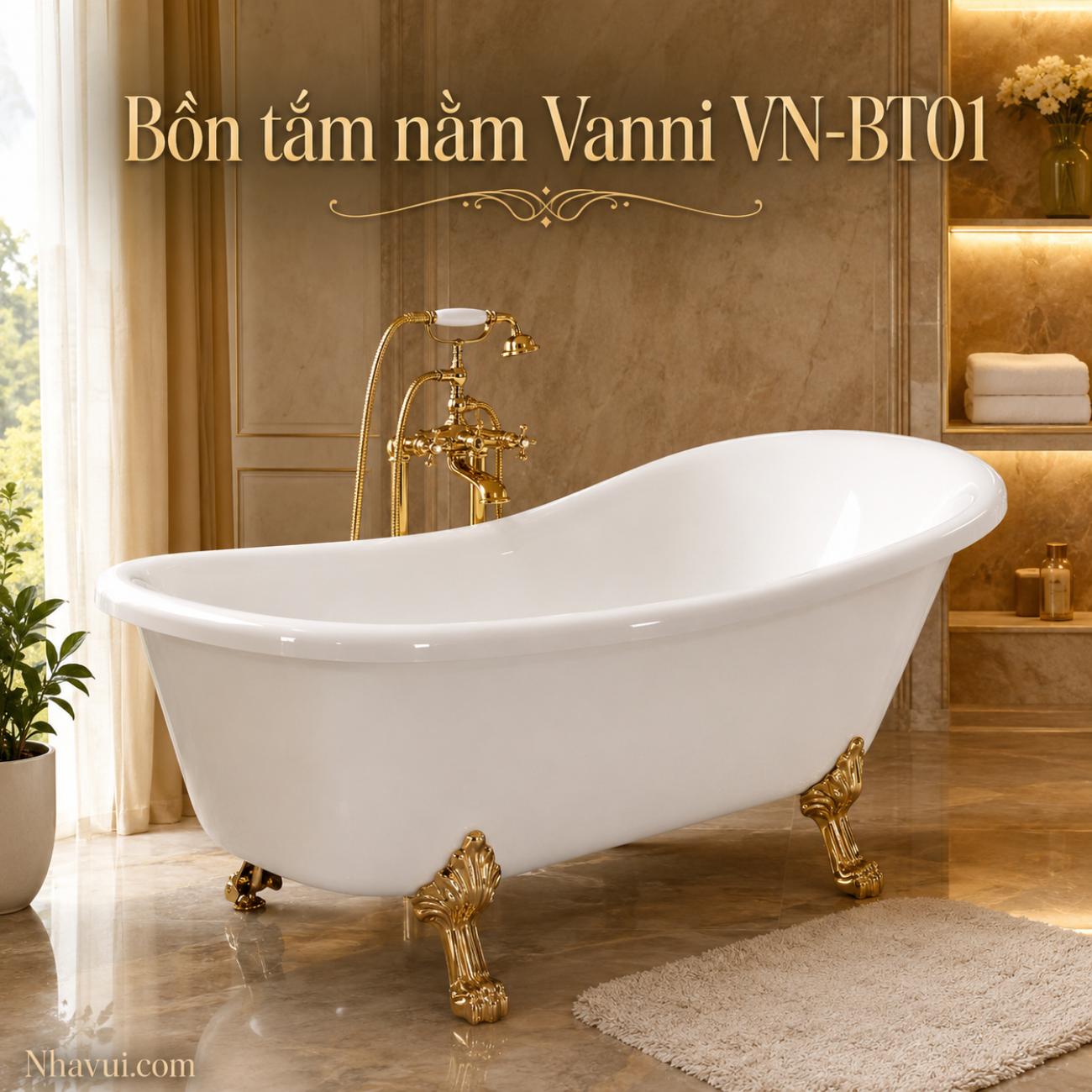 Bồn tắm nằm Vanni VN-BT01 1700 x 700 x 550mm