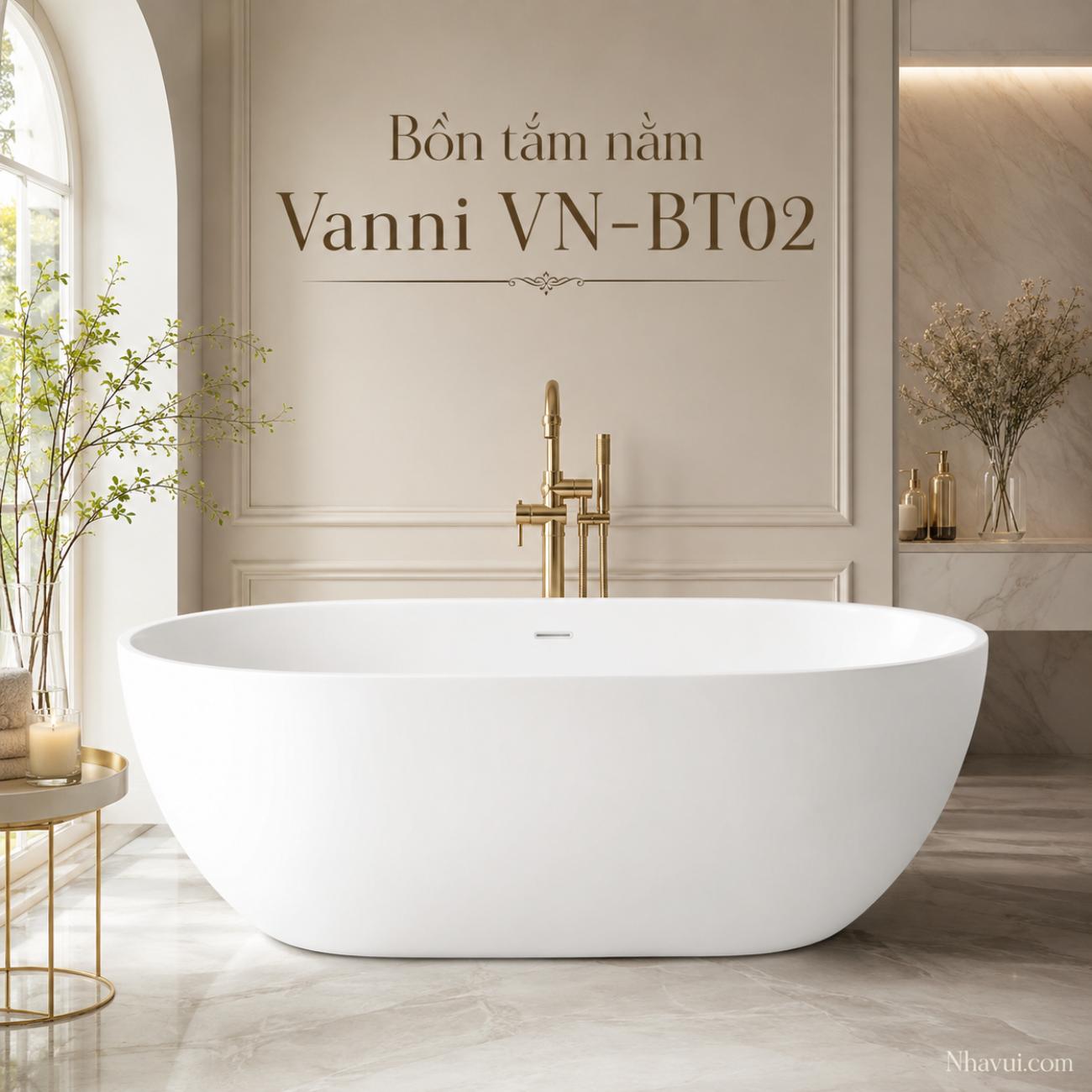 Bồn tắm nằm Vanni VN-BT02 1500/1600/1700mm