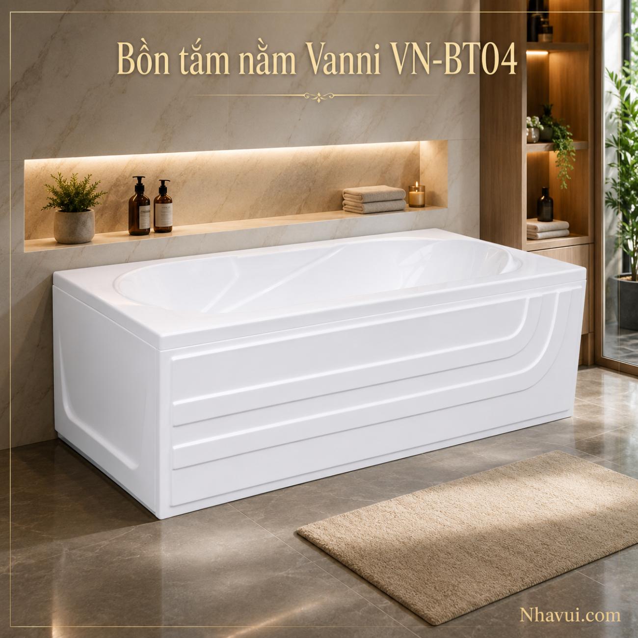 Bồn tắm nằm Vanni VN-BT04 1500/1600mm