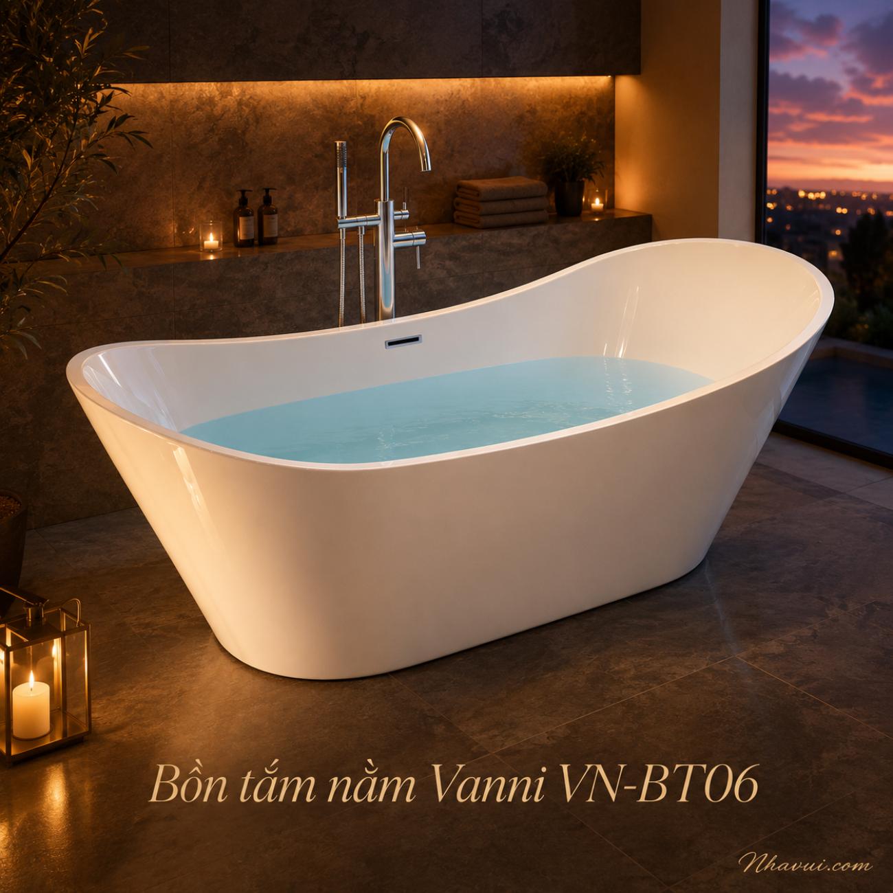 Bồn tắm nằm Vanni VN-BT06 1500/1700mm
