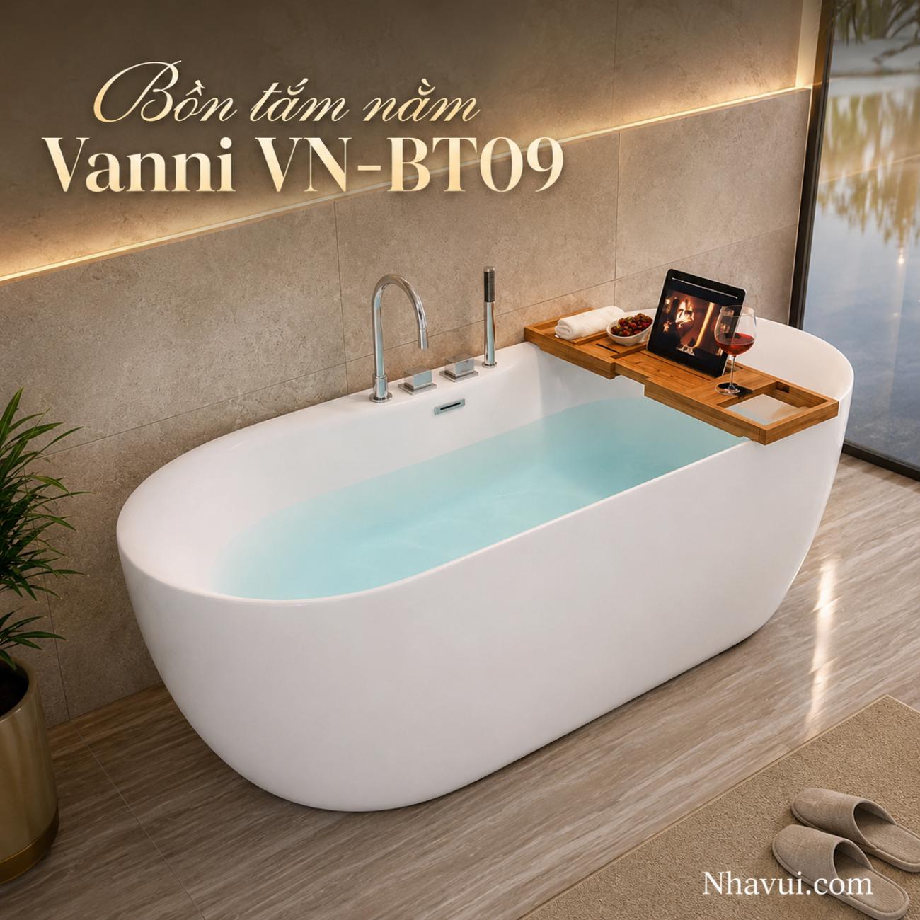 Bồn tắm nằm Vanni VN-BT09 kích thước 1500/1600/1700mm
