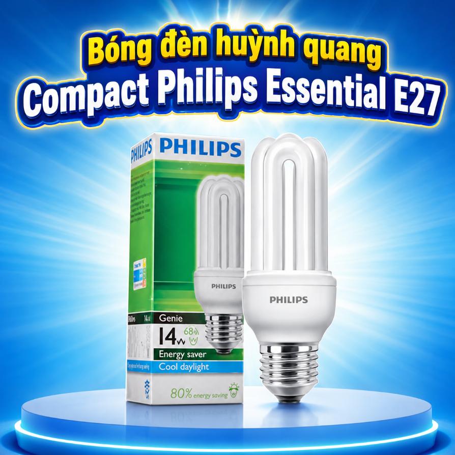 Bóng huỳnh quang compact Philips Essential E27
