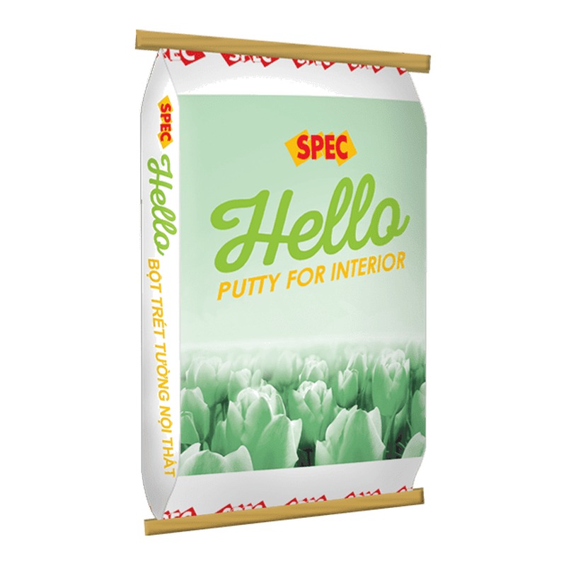 Bột trét tường nội thất SPEC Hello Putty for Interior trắng mịn dễ xả nhám