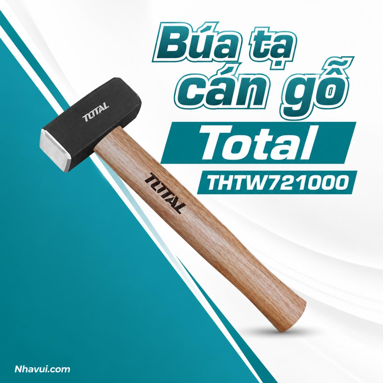 Búa tạ cán gỗ Total THTW721000 trọng lượng 1kg
