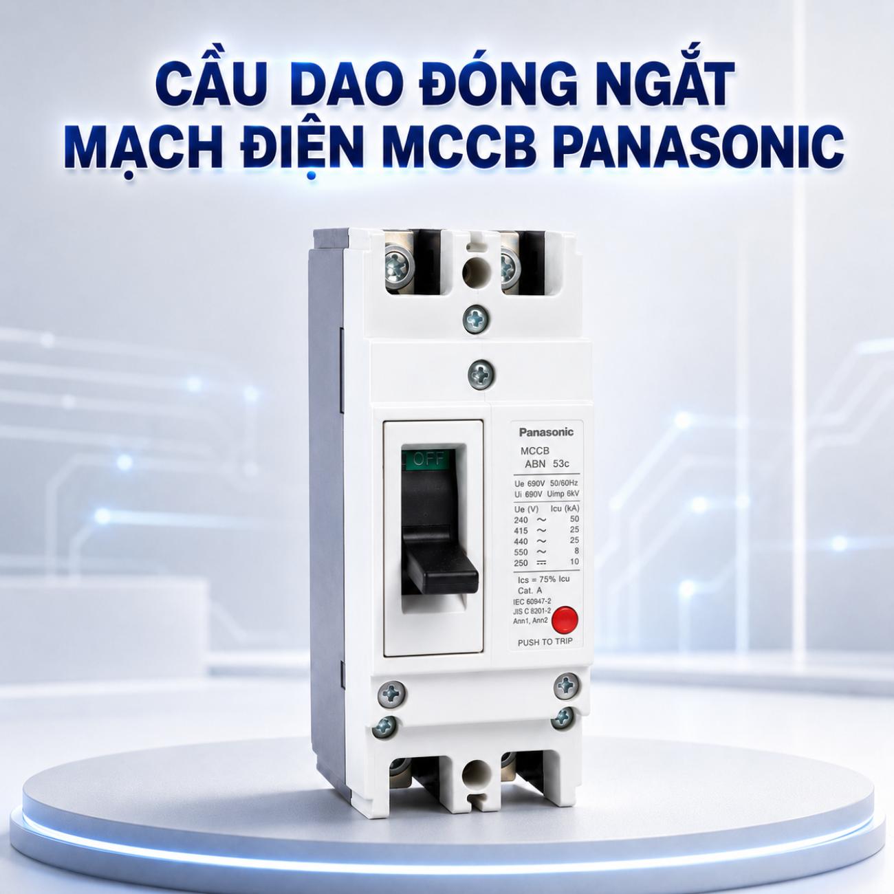 Cầu dao đóng ngắt mạch điện MCCB Panasonic SF Series 2P-2E 100AF 10A–100A
