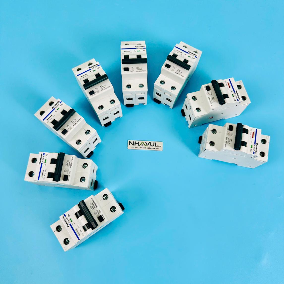 Cầu dao RCBO Panasonic 2P1E chống rò 30mA
