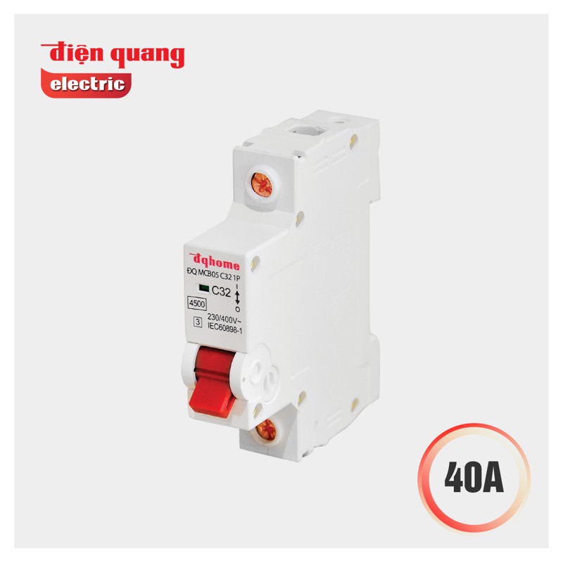 Cầu dao tự động MCB Điện Quang 1P 4.5kA loại C