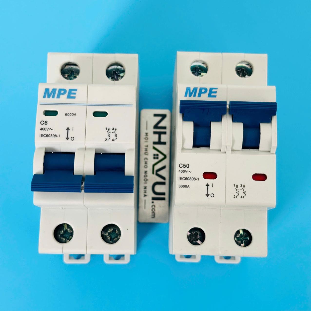Cầu dao tự động MCB MPE MP6 2P 6kA