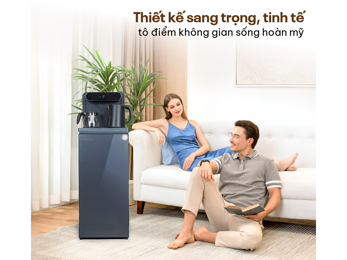 Cây nước nóng lạnh bình âm kết hợp bàn pha trà, cà phê FujiHome TB392