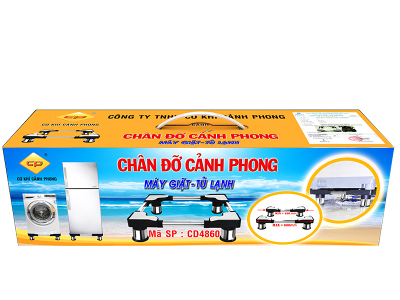 Chân đỡ máy giặt, tủ lạnh inox Cảnh Phong CD4860N (48–60cm)