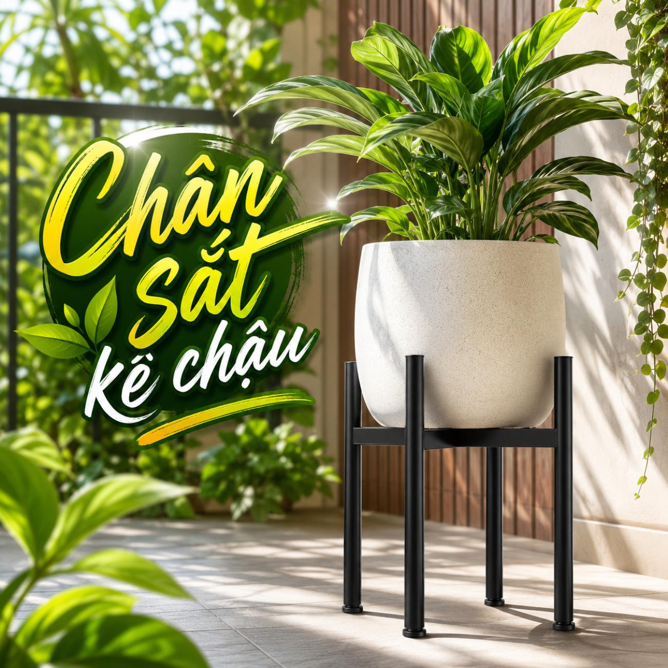 Chân sắt kê chậu