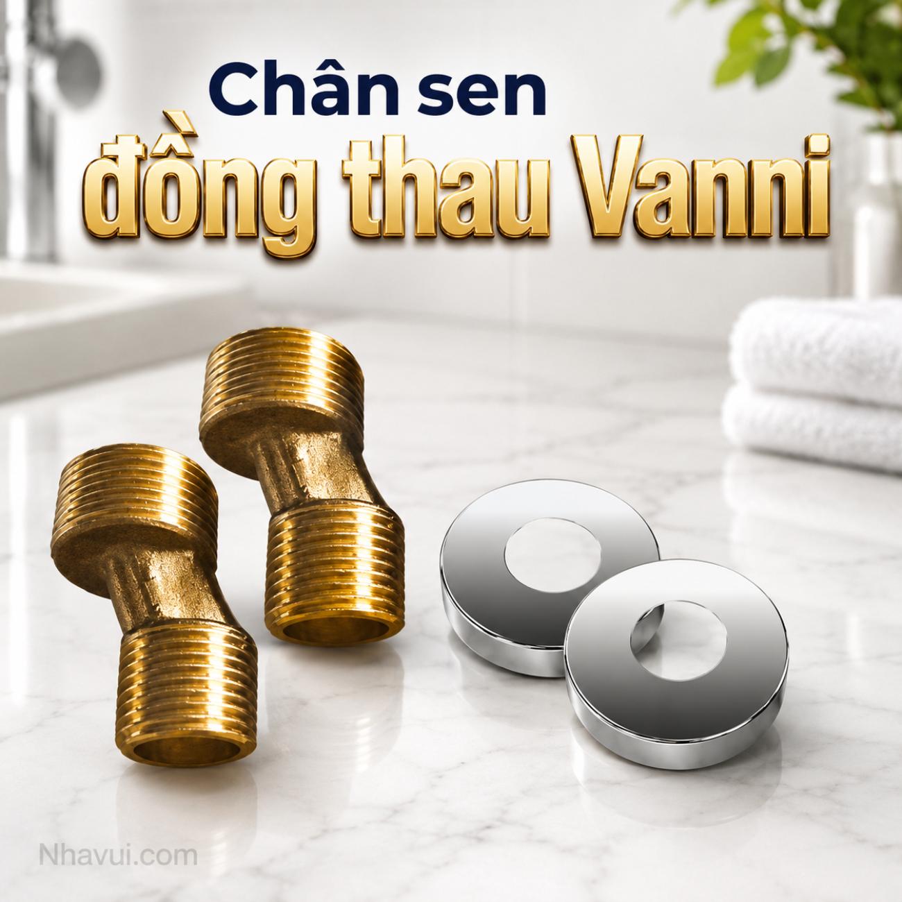 Chân sen đồng thau Vanni nguyên khối