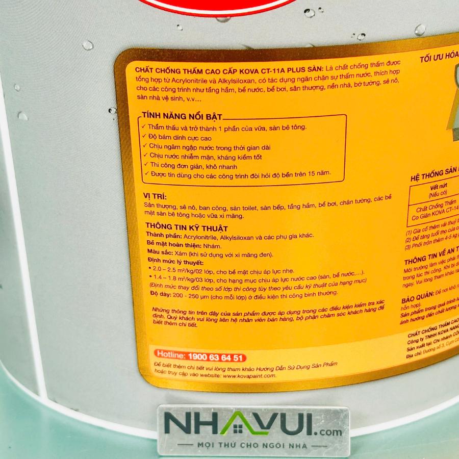 Chất chống thấm sàn cao cấp KOVA CT-11A Plus