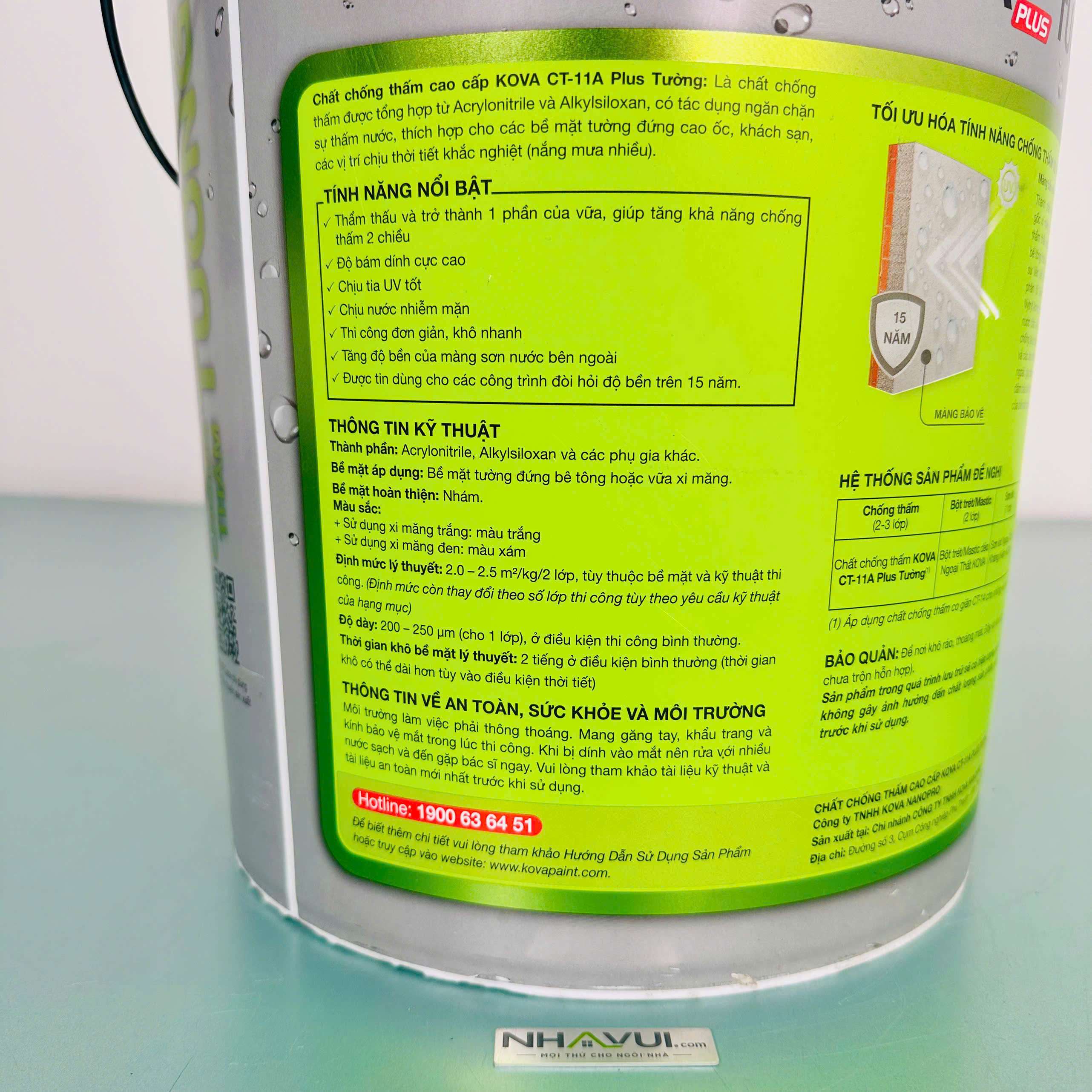 Chất chống thấm tường cao cấp KOVA CT-11A Plus