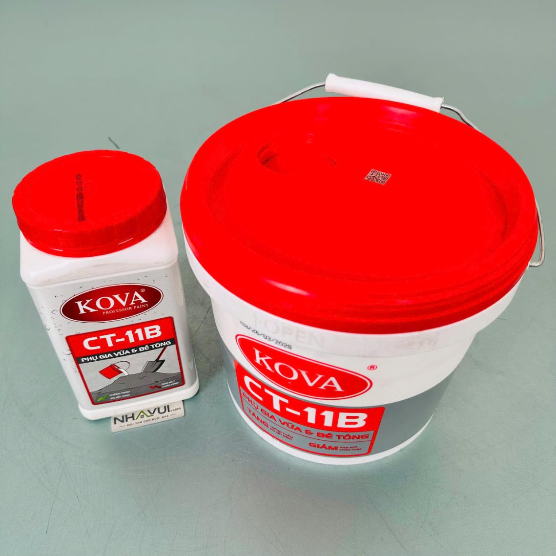 Chất phụ gia chống thấm KOVA CT-11B 1kg, 4kg Cho Vữa & Bê Tông