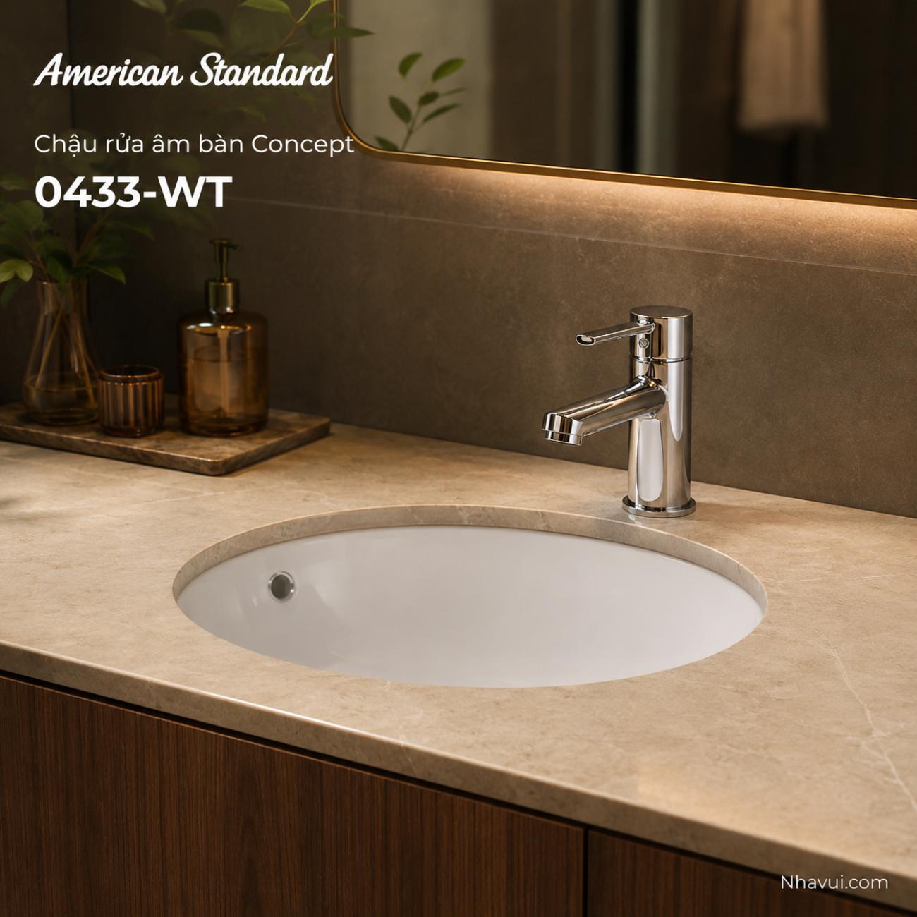Chậu rửa âm bàn American Standard 0433-WT Concept